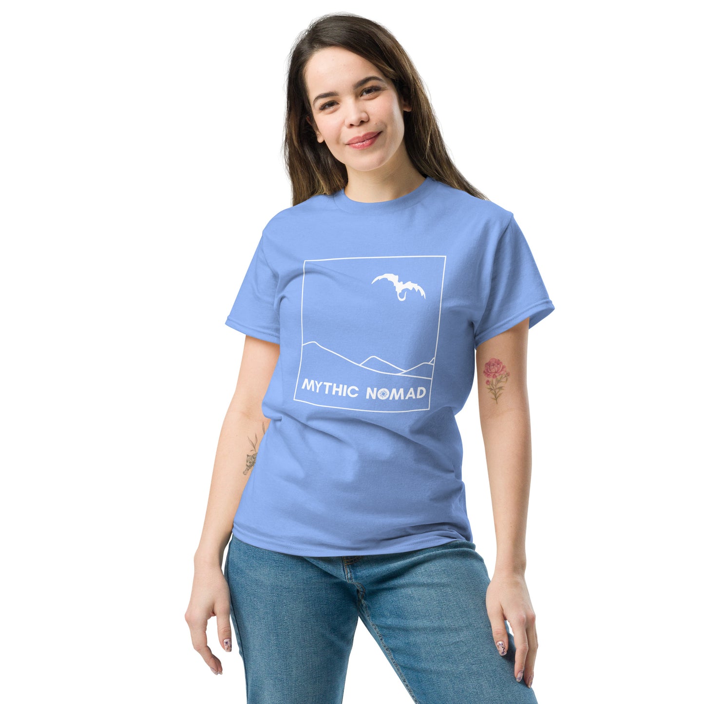 Classic Mythic Nomad Dragon Tee | White Art