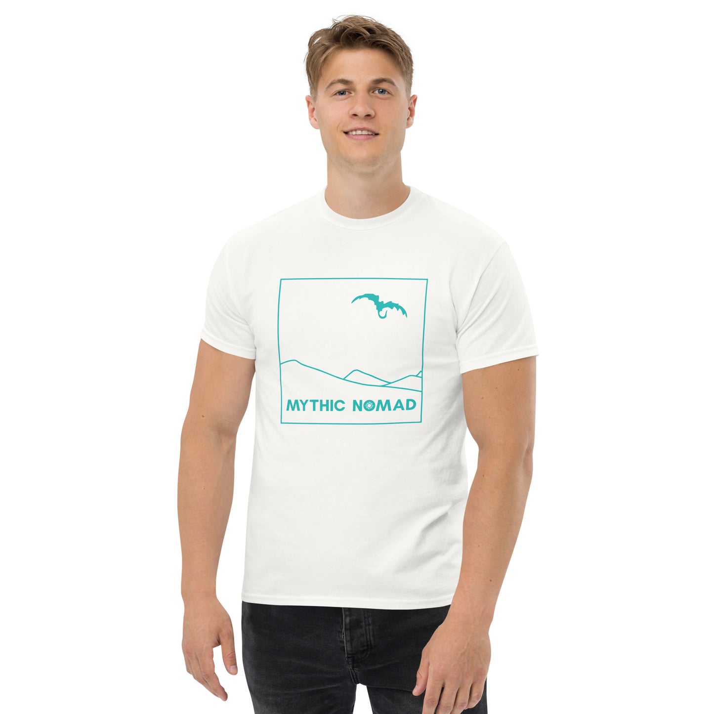 Classic Mythic Nomad Dragon Tee | Teal Art